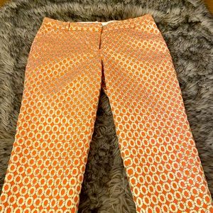 J. Crew Gorgeous Metallic Jacquard Pants